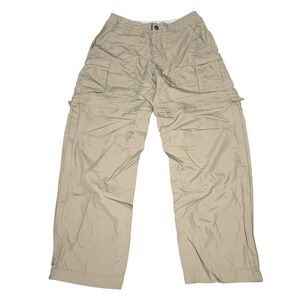 REI Sahara Convertible Hiking Pants Womens 8 Petite Khaki Tan Zip Off Cargo